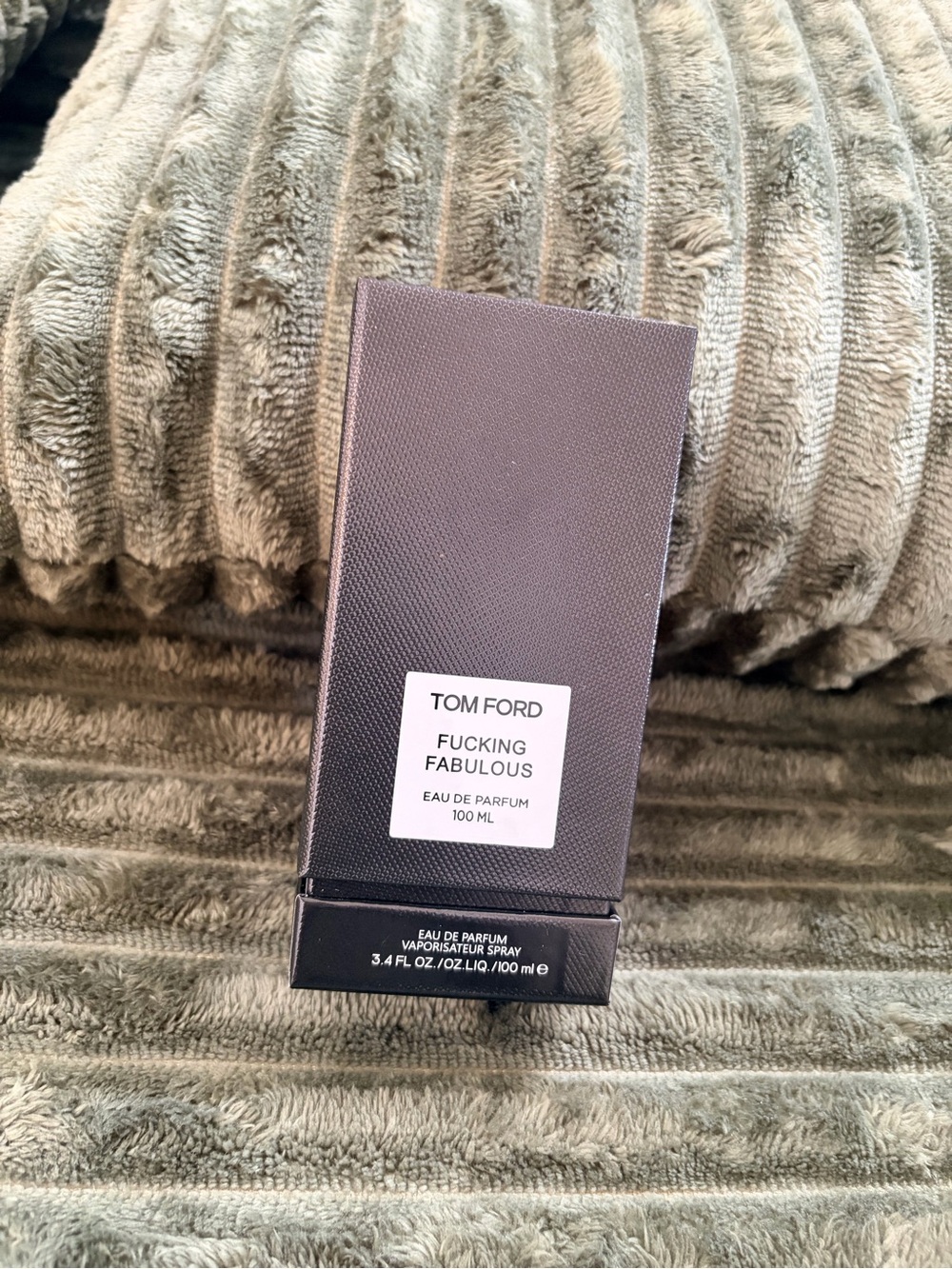 Tom Ford Black Textured Box with White Label